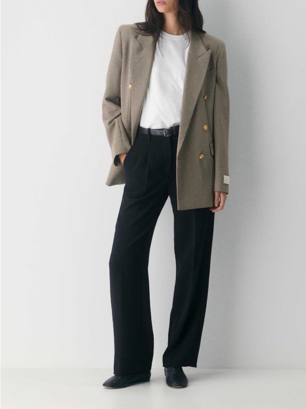 Wilfred Black High-Rise Wide-Leg Trousers